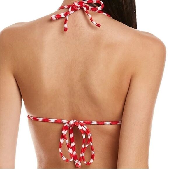 lemlem Zala Red Triangle Bikini Top swimsuit size S - Picture 5 of 6